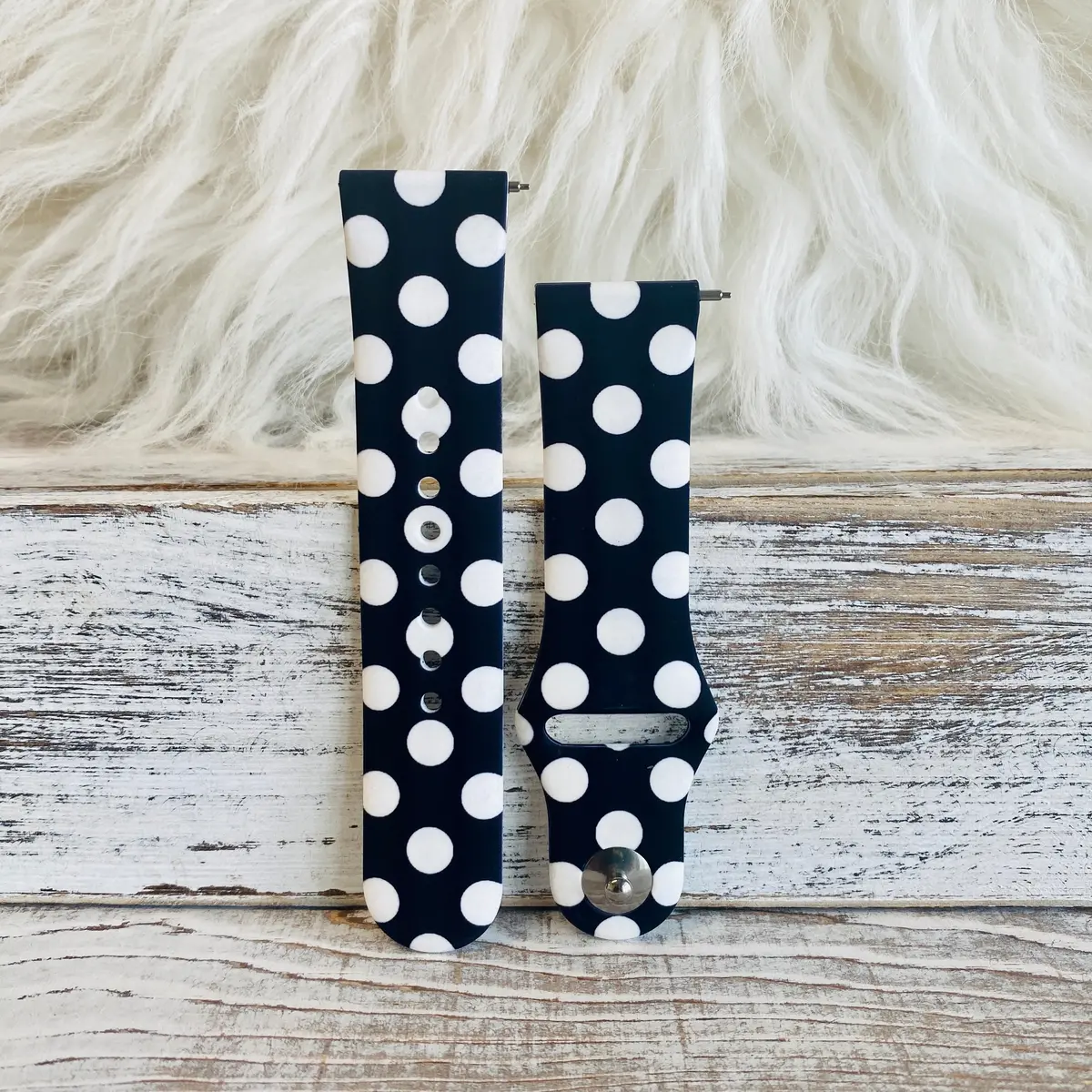 Polka Dot Print Silicone Band For Samsung Watch Multiple Colors Available 5
