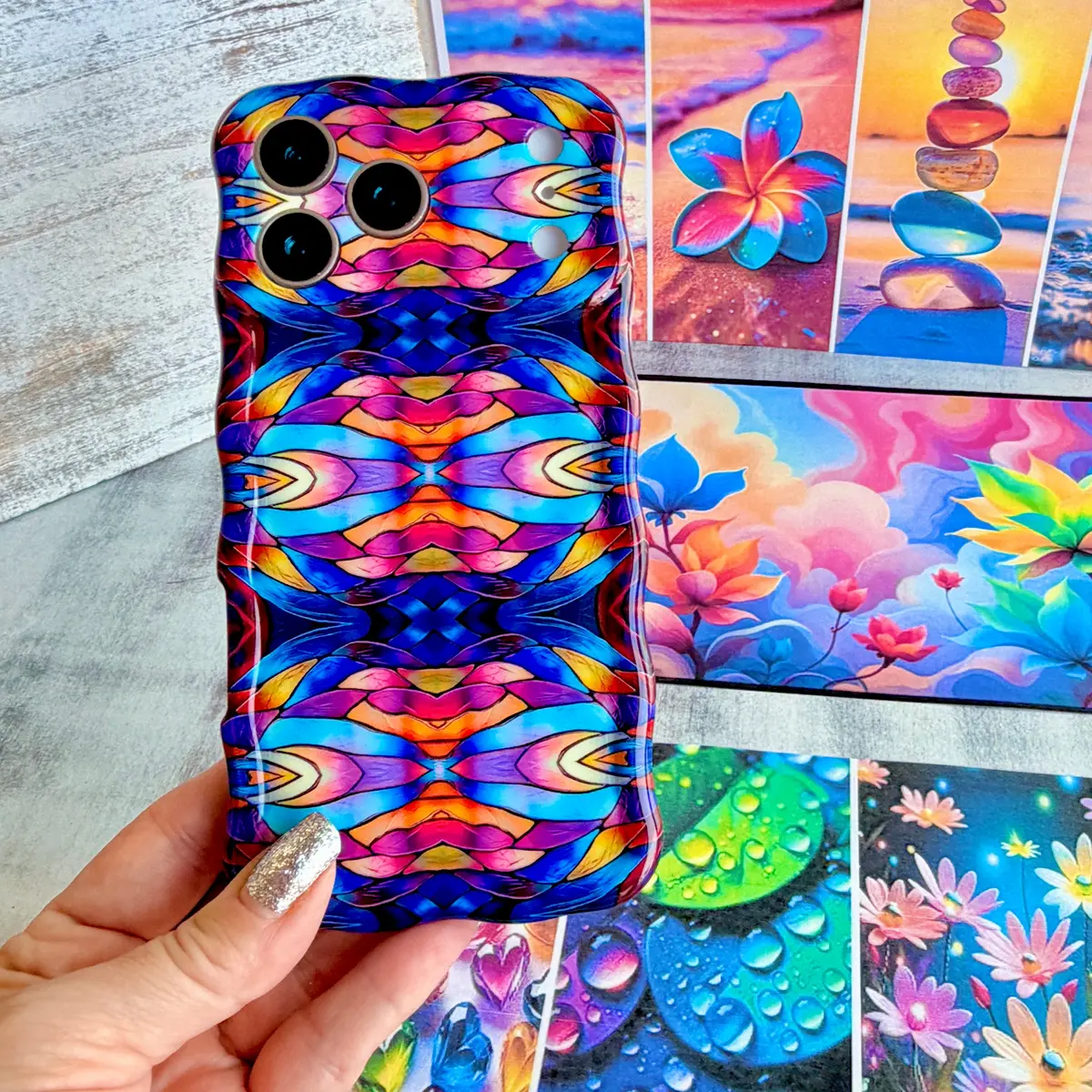 Stained Glass Dreams Wavy Luxe Magsafe Case For Iphone 1