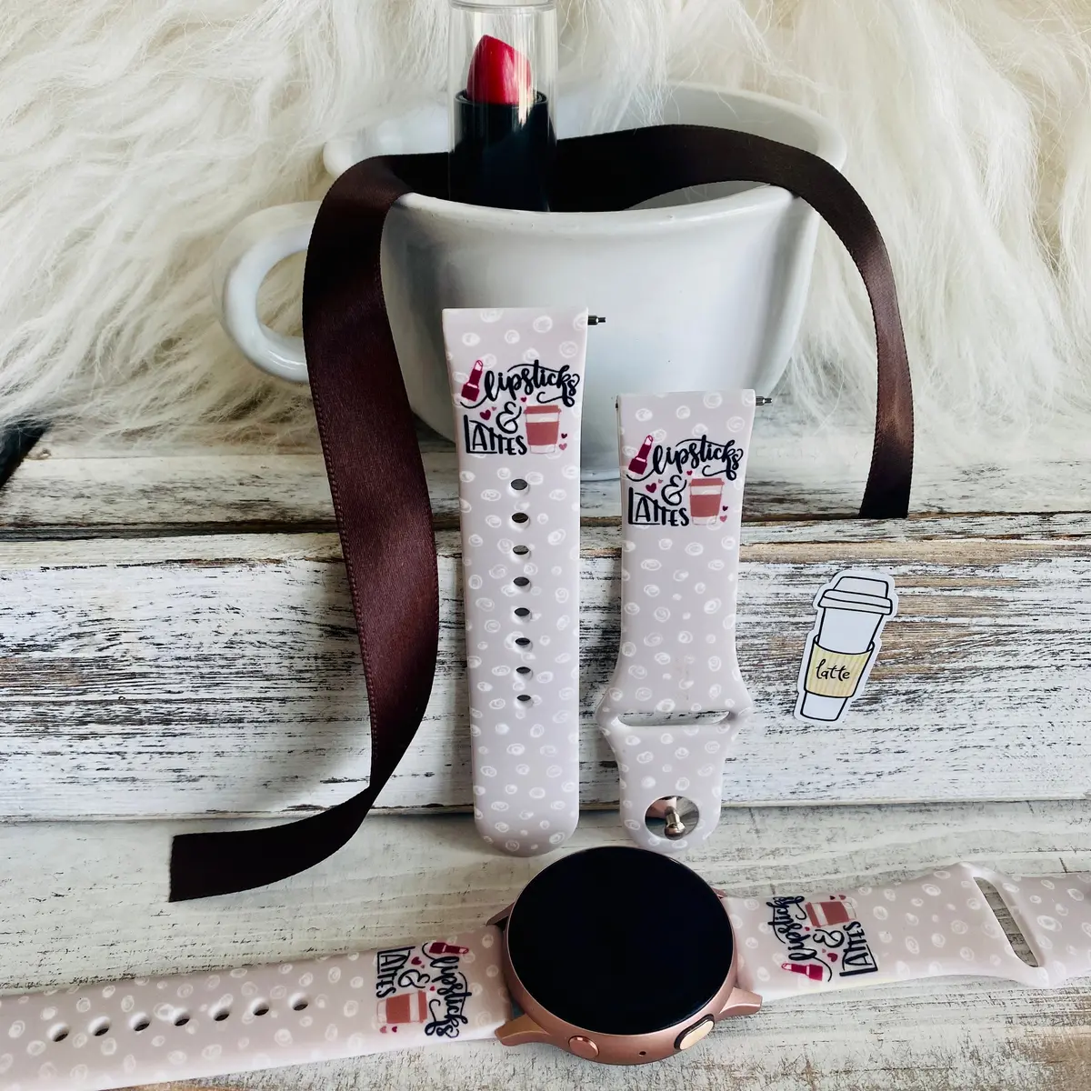 Lipstick & Latte's Print Silicone Band For Samsung Watch 1