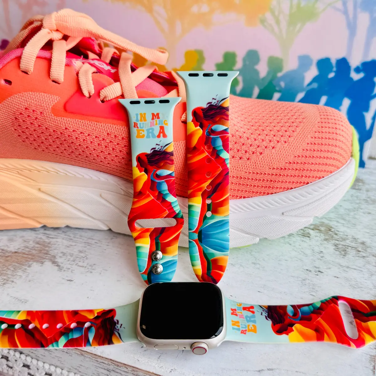 In My Running Era Print Silicone Band For Apple Watch 1