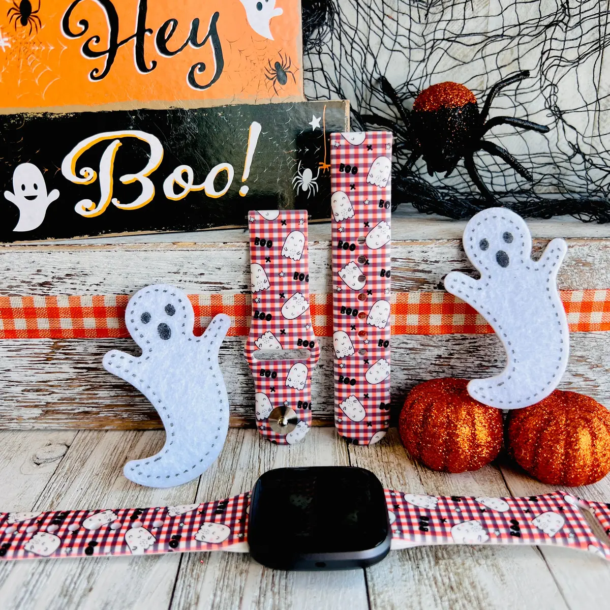 Hey Boo Print Silicone Band For Fitbit Versa 1/2 1