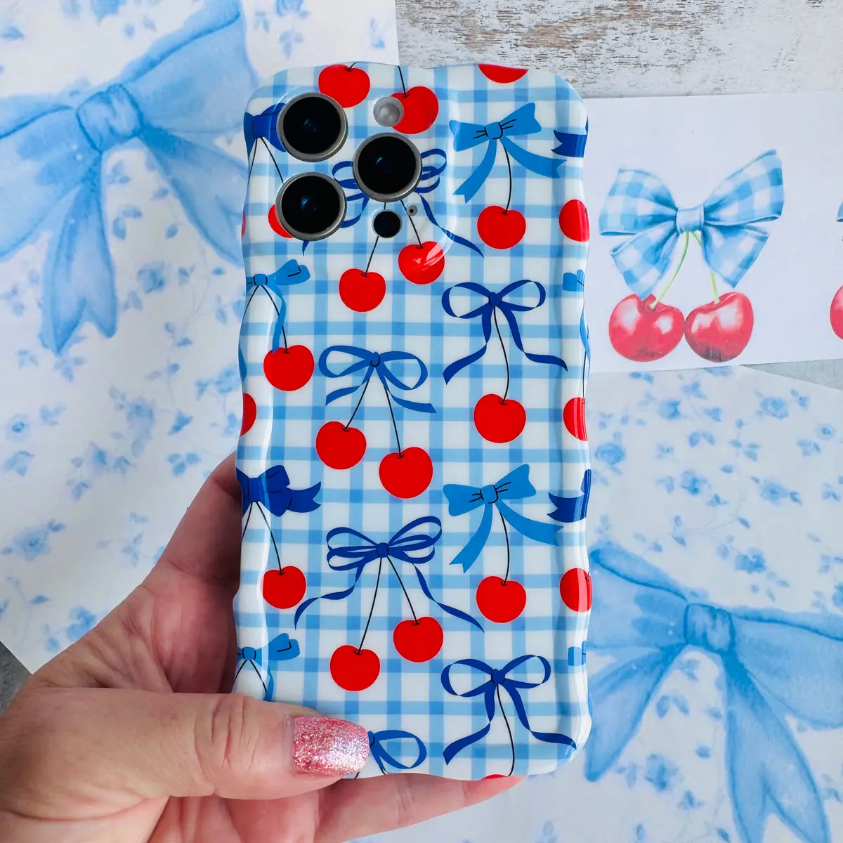 Cherry On Top Wavy Luxe Magsafe Case For Iphone 1