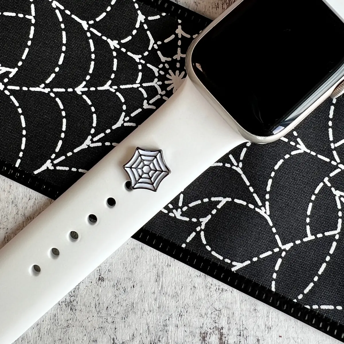 Band Charms 1Pc.  Wickedly Cute Cobweb 1