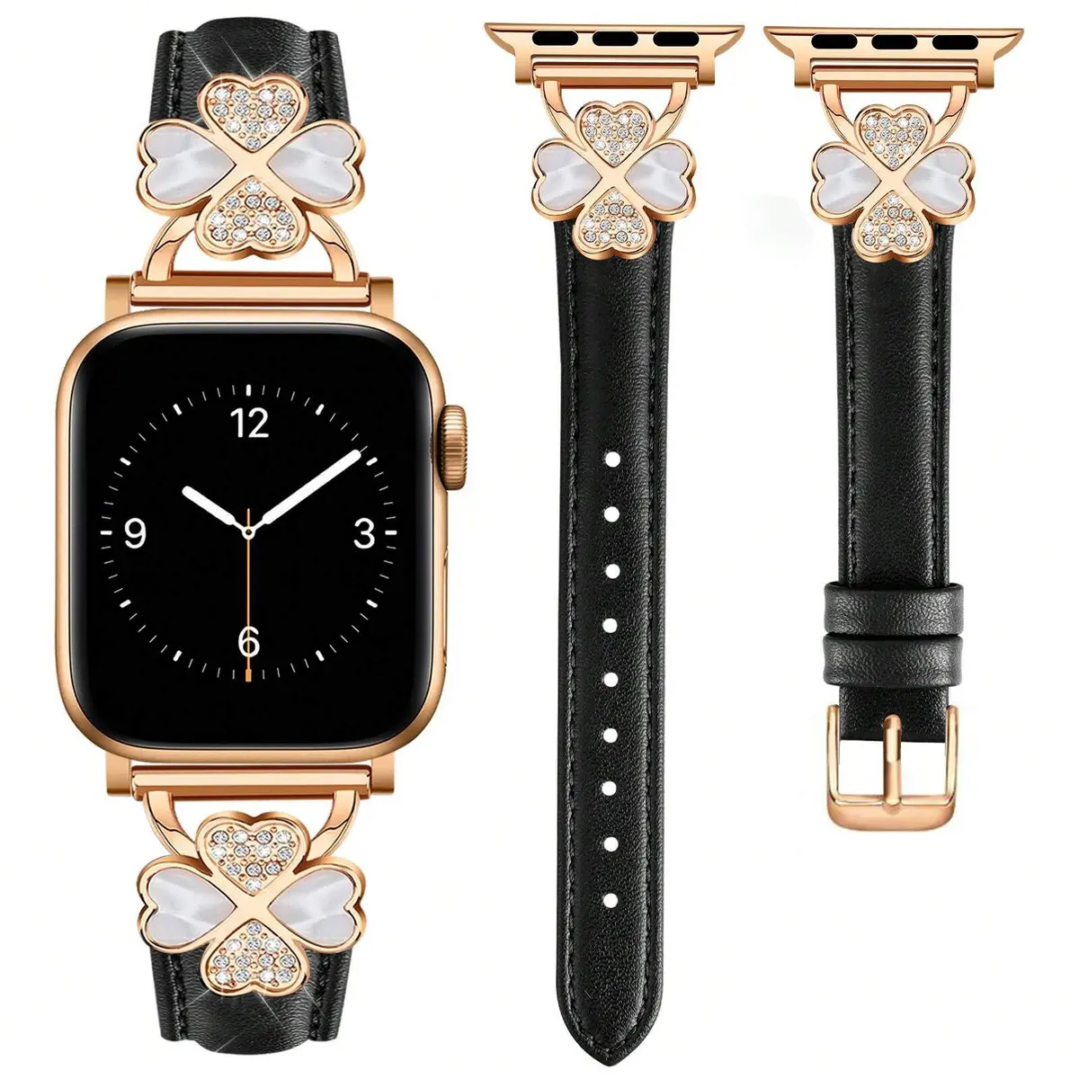 Charmed Clover Leather Band For Apple Watch Multiple Colors Available 2