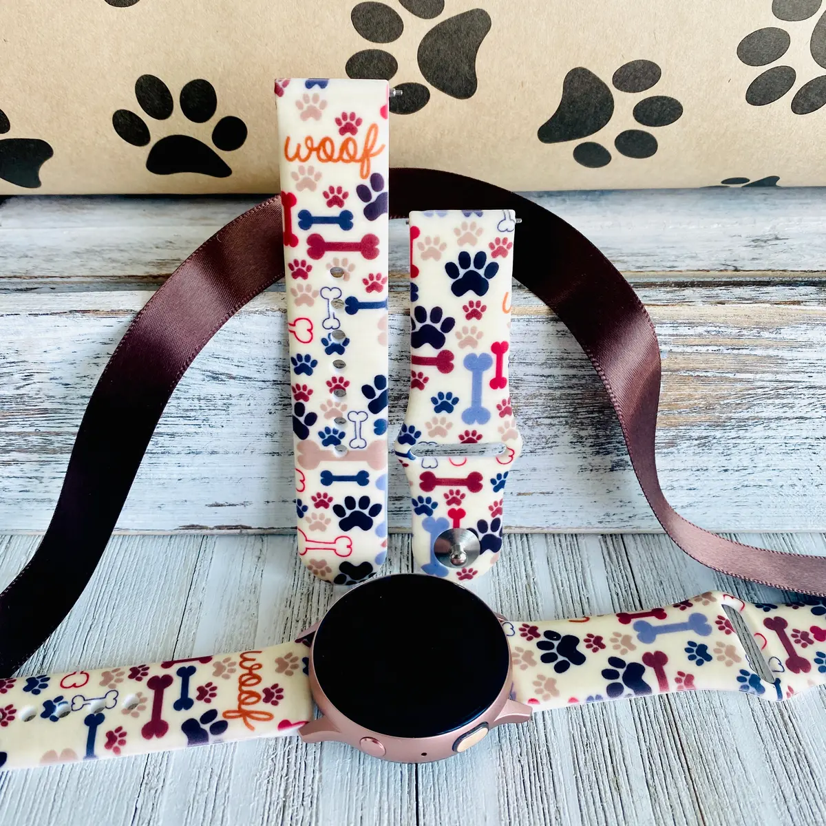 Woof Print Silicone Band For Samsung Watch 1