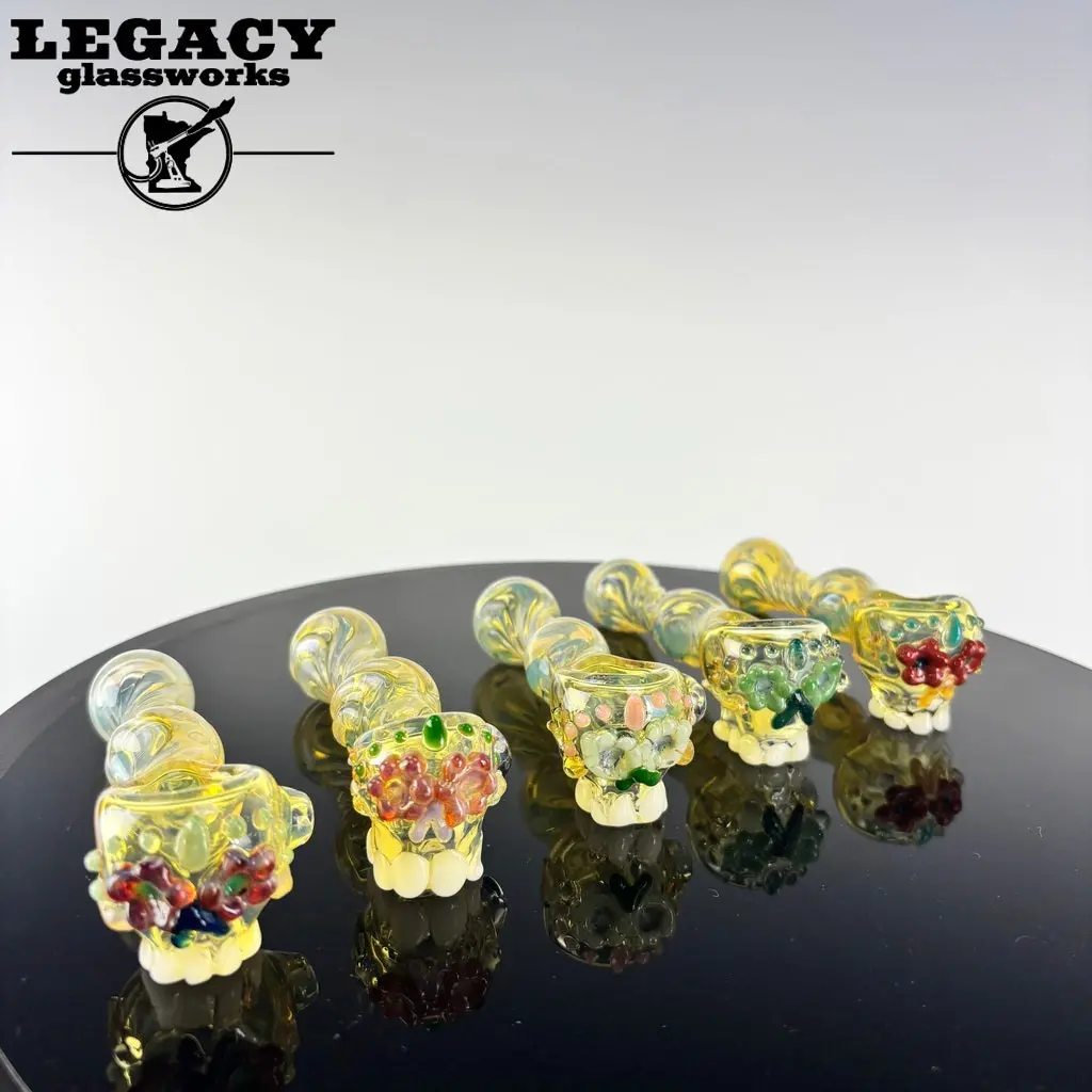 Homeblown Glass Sugar Skull Spoons 1