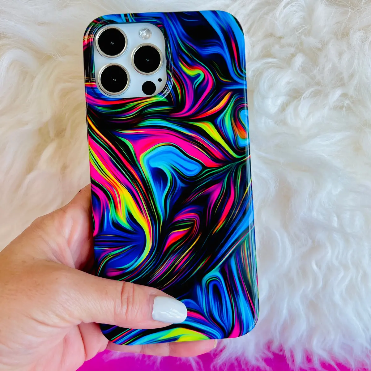 Neon Taffy Print Case For Iphone 1