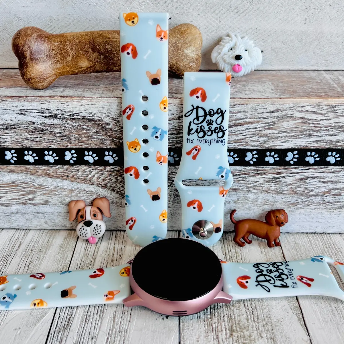 Dog Kisses Print Silicone Band For Samsung Watch 1