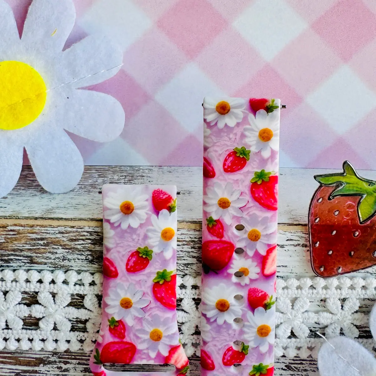 Berry Cute Blooms Print Silicone Band For Samsung Watch 2