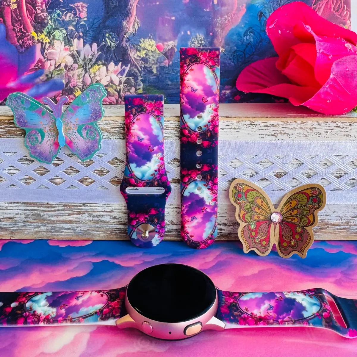 Enchanted Skies Print Silicone Band For Samsung Watch 1