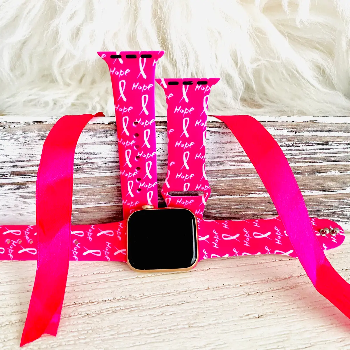 Hope Print Silicone Band For Apple Watch 1
