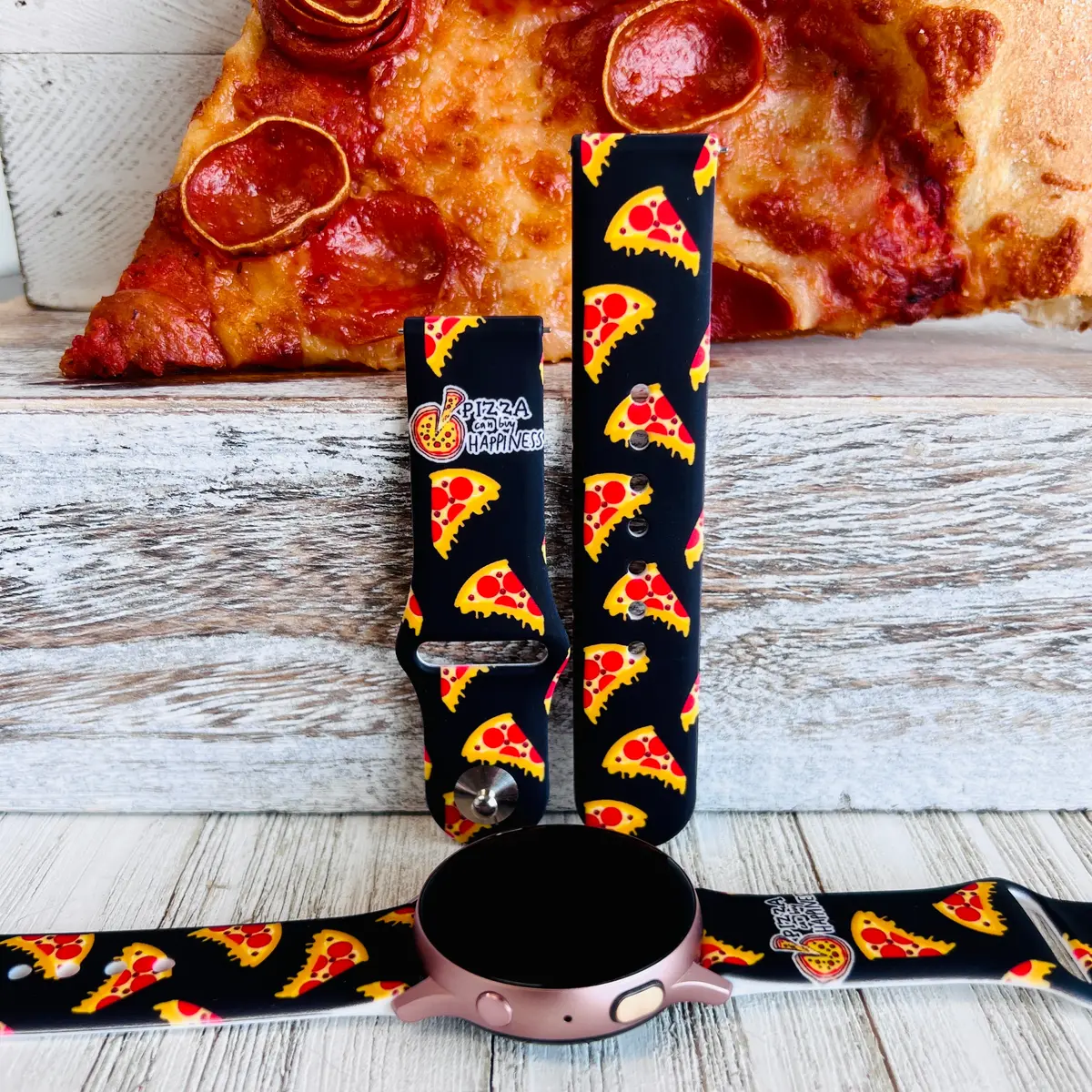 Pizza Buy's Happiness Print Silicone Band For Samsung Watch 1