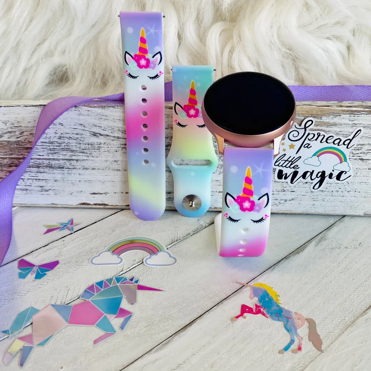 Unicorn Print Silicone Band For Samsung Watch 1