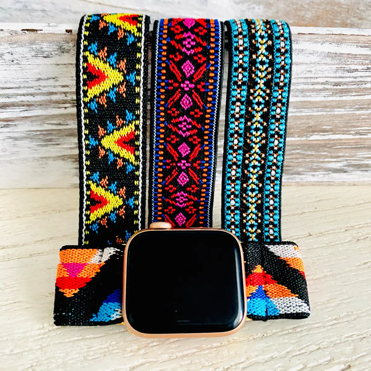 Boho Stretchable Elastic Band For Apple Watch Multiple Colors Available 1