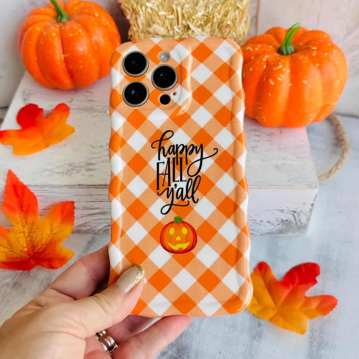 Happy Fall Y'all Wavy Luxe Magsafe Case For Iphone 1