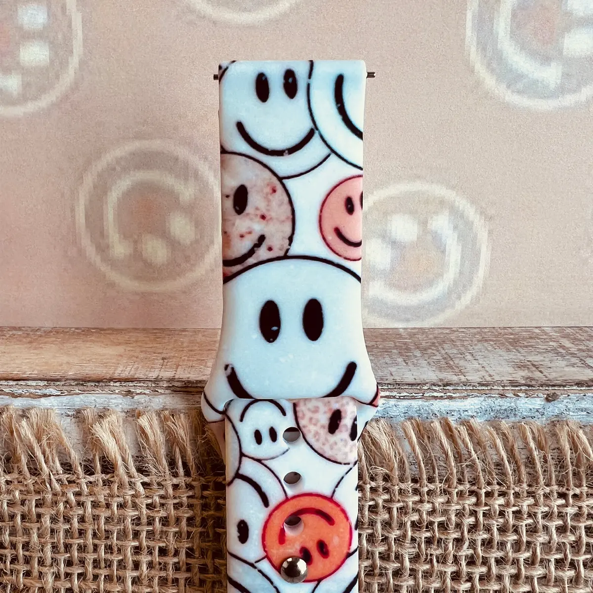 Happiness Print Silicone Band For Samsung Watch 4