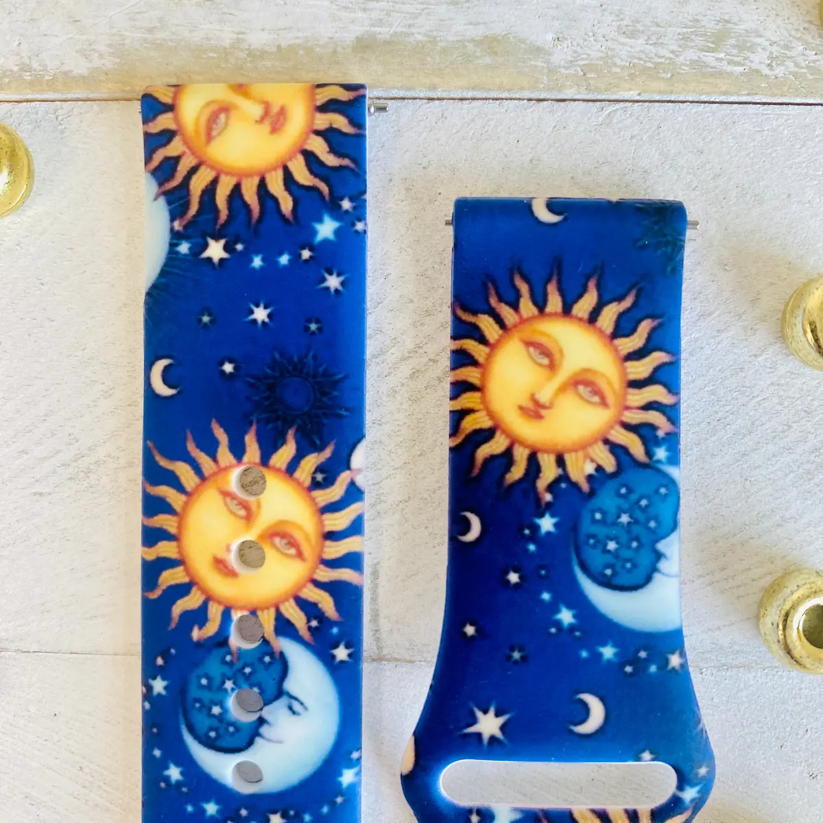 Sun,Moon,Stars Print Silicone Band For Samsung Watch 2