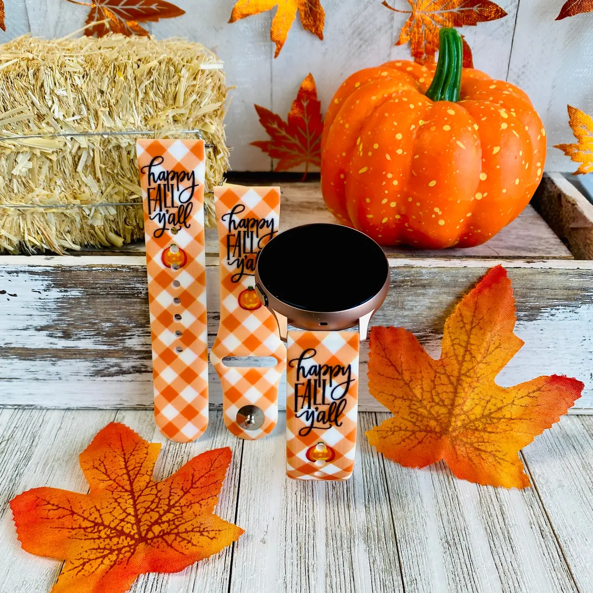 Happy Fall Y'all Print Silicone Band For Samsung Watch 1