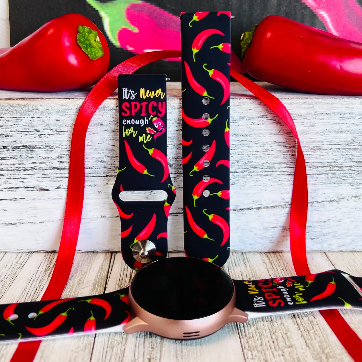 Spicy Print Silicone Band For Samsung Watch 1