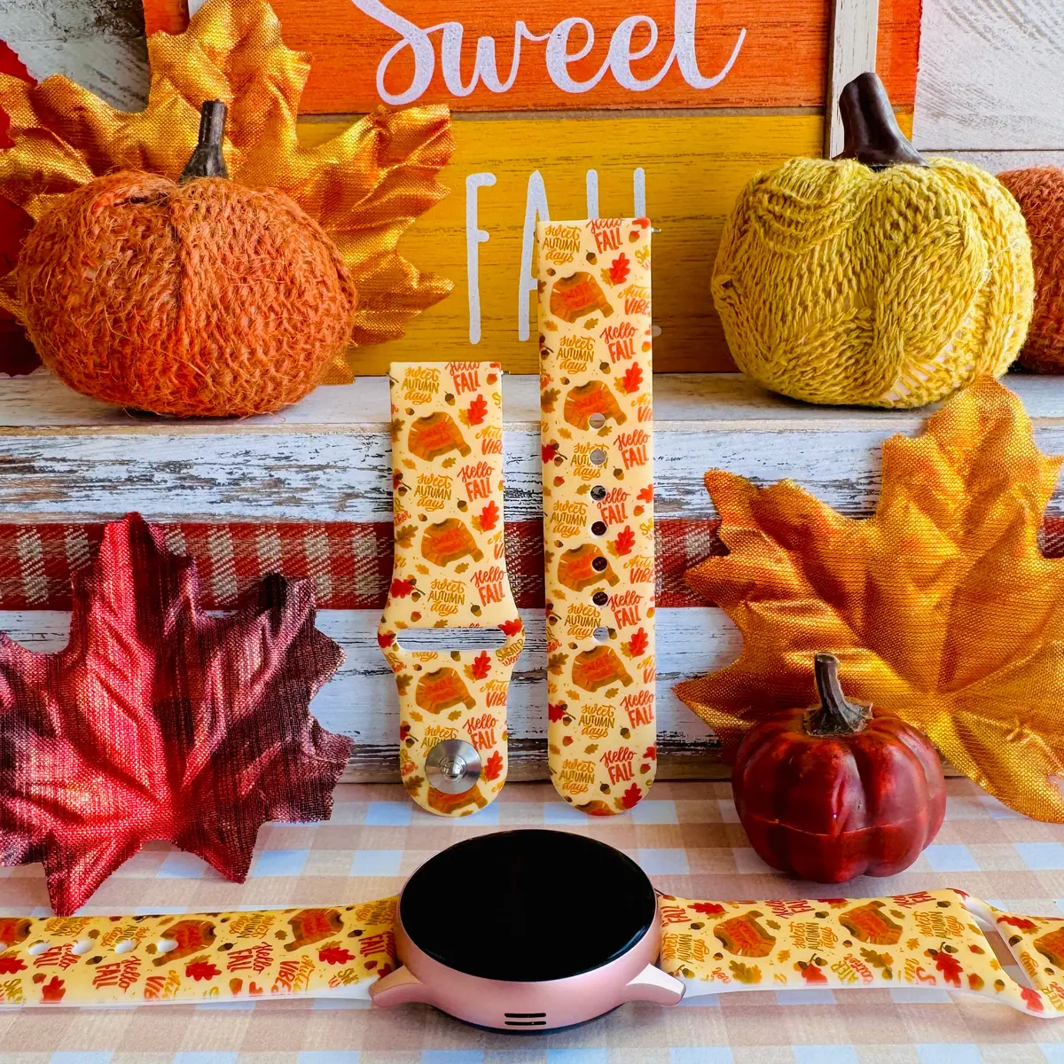 Fall Days Print Silicone Band For Samsung Watch 1