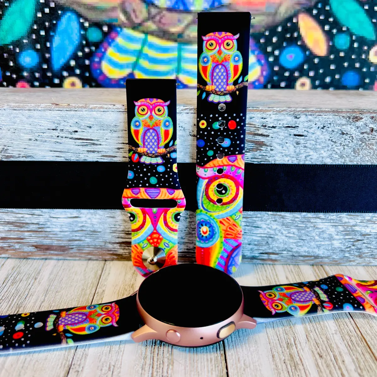 Wise Owl Print Silicone Band For Samsung Watch 1