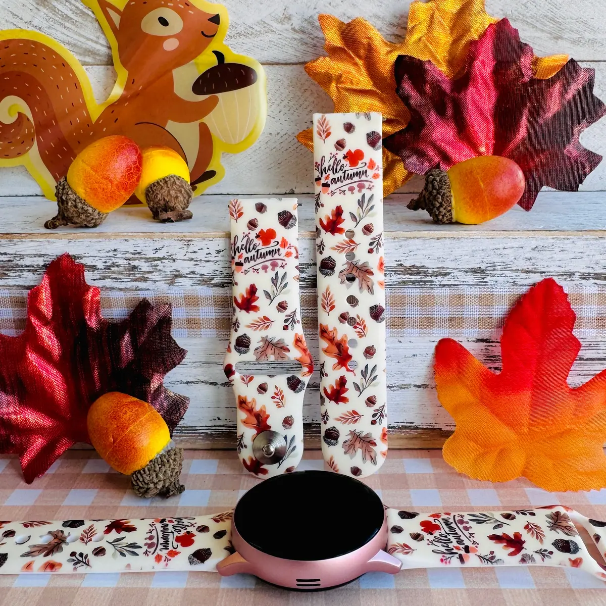Nutty For Fall Print Silicone Band For Samsung Watch 1