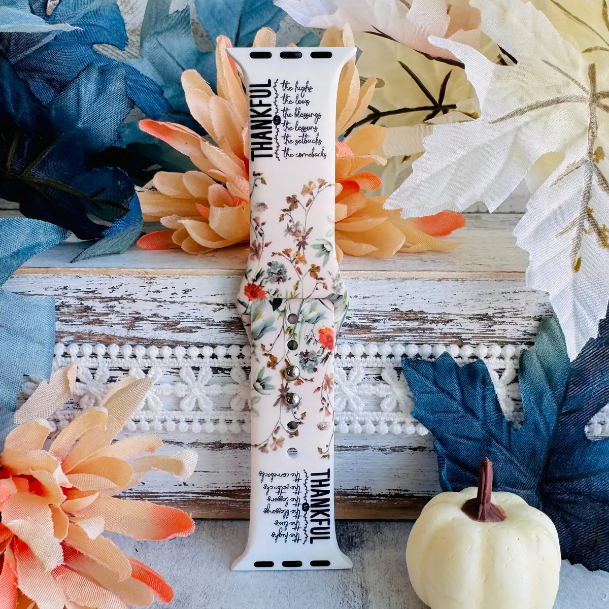 Harvest Grace Print Silicone Band For Apple Watch 3