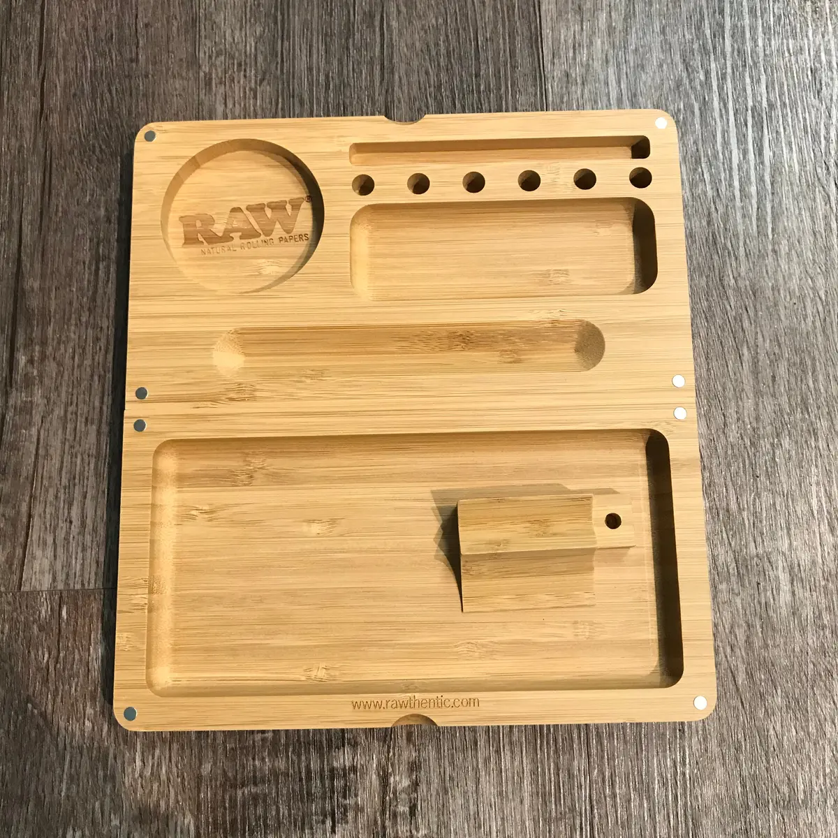 Raw "Backflip" Magnetic Wooden Rolling Tray 1