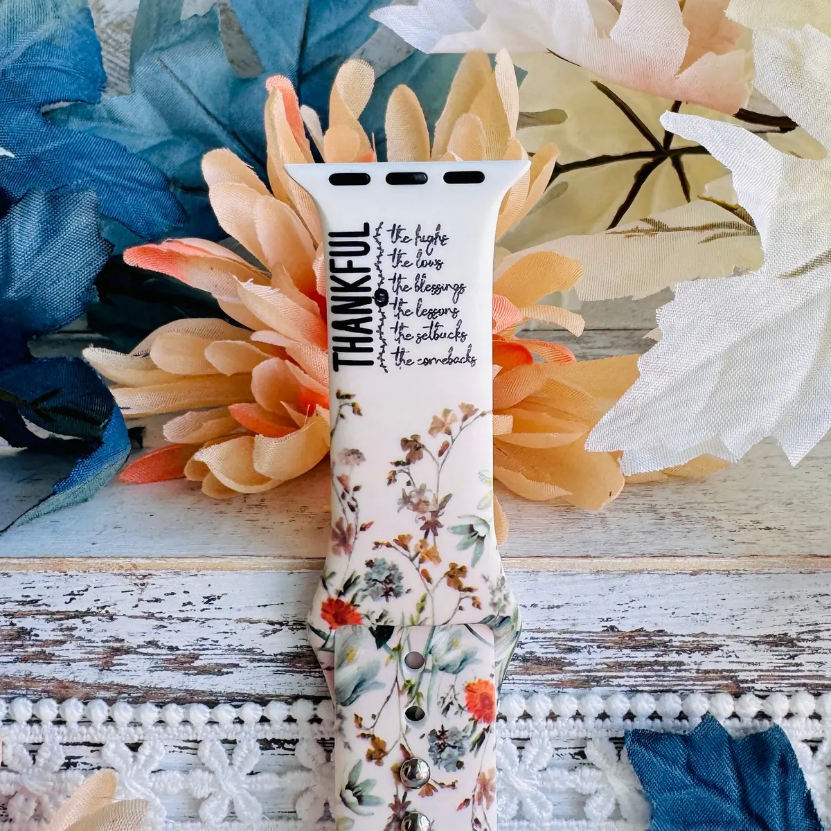 Harvest Grace Print Silicone Band For Apple Watch 4