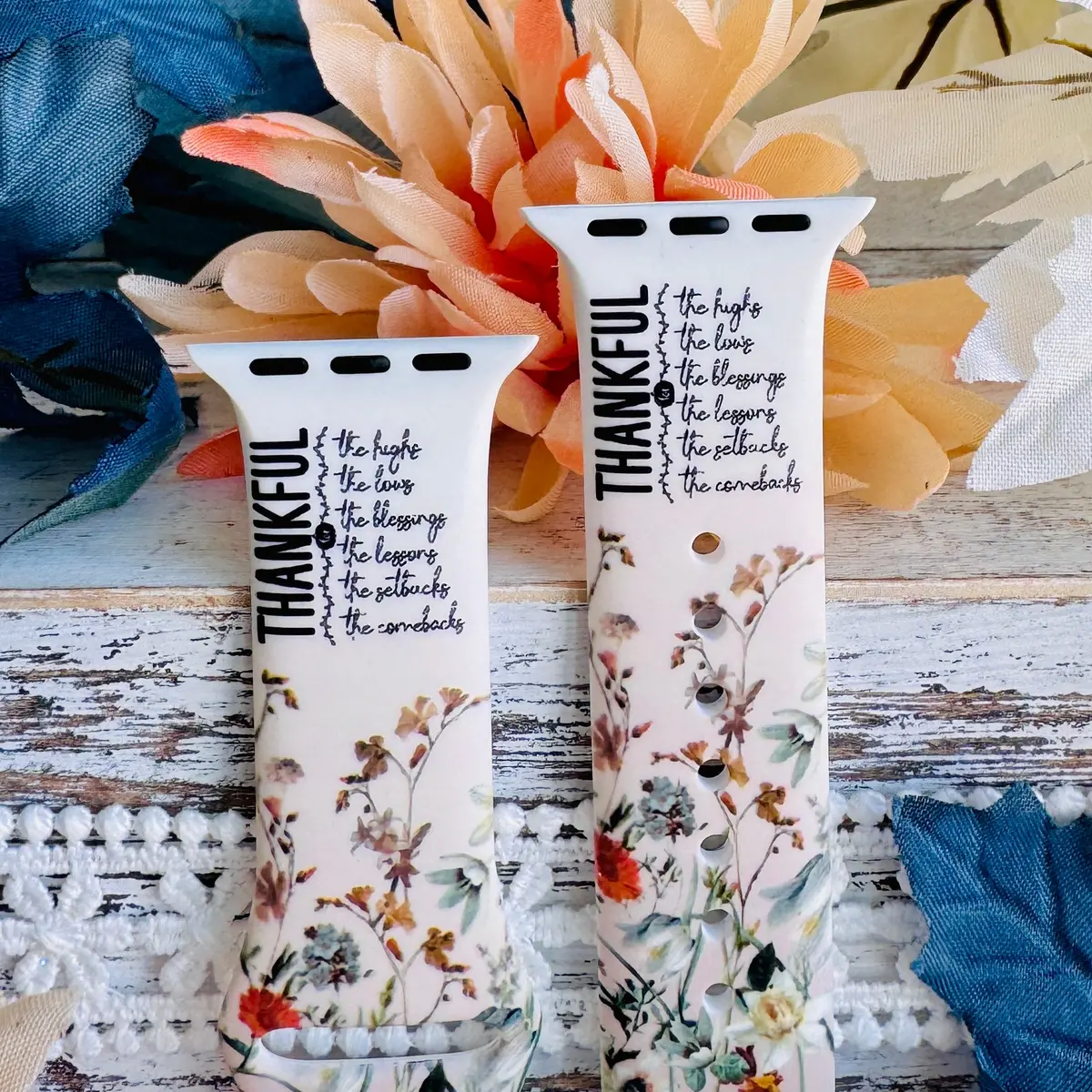 Harvest Grace Print Silicone Band For Apple Watch 2