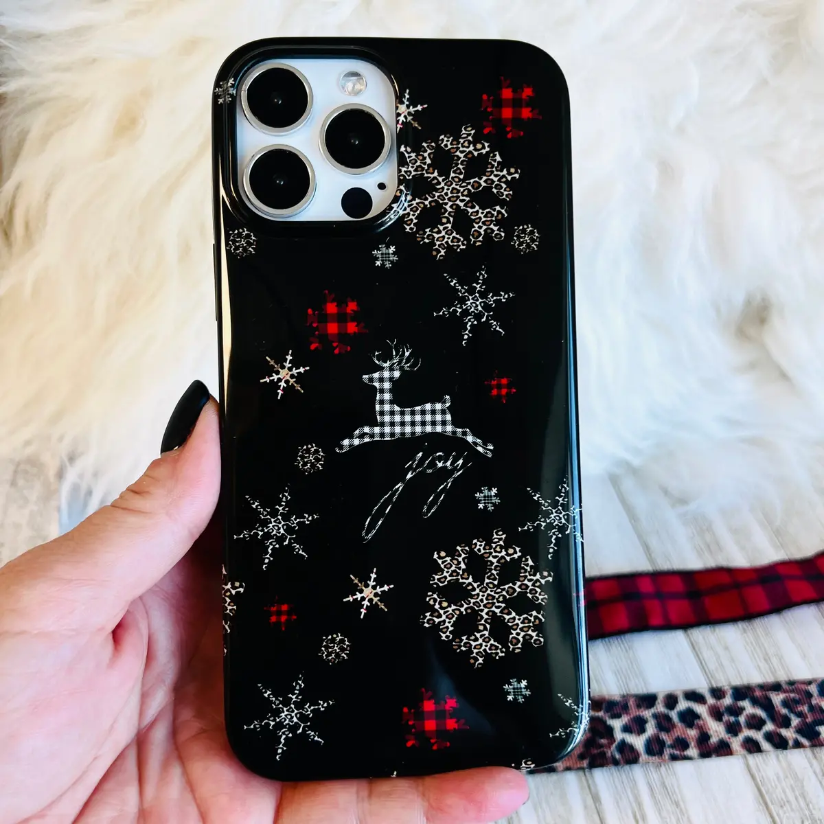 Deer Joy Black Phone Case For Iphone 1