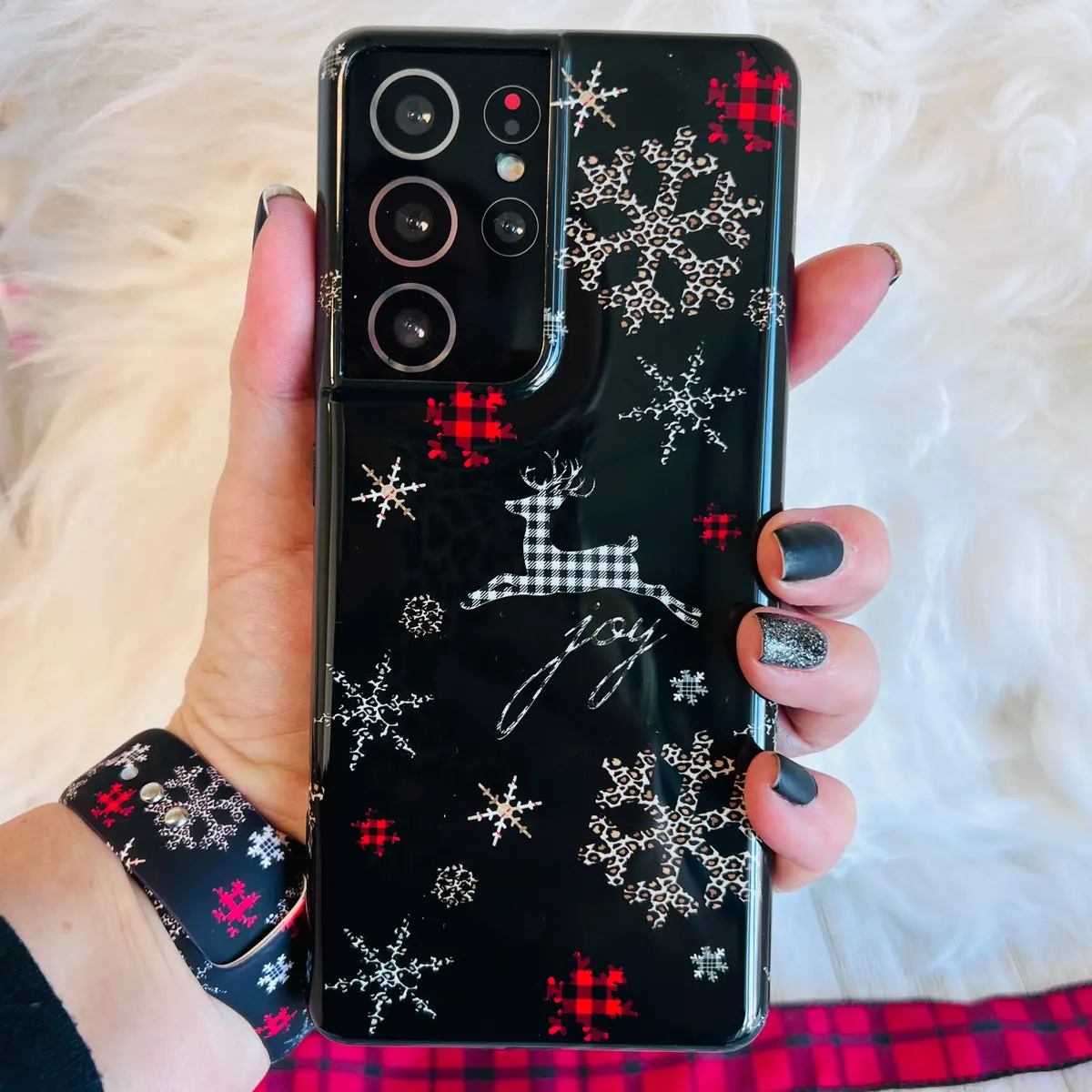 Deer Joy Black Cell Phone Case For Samsung Galaxy 1