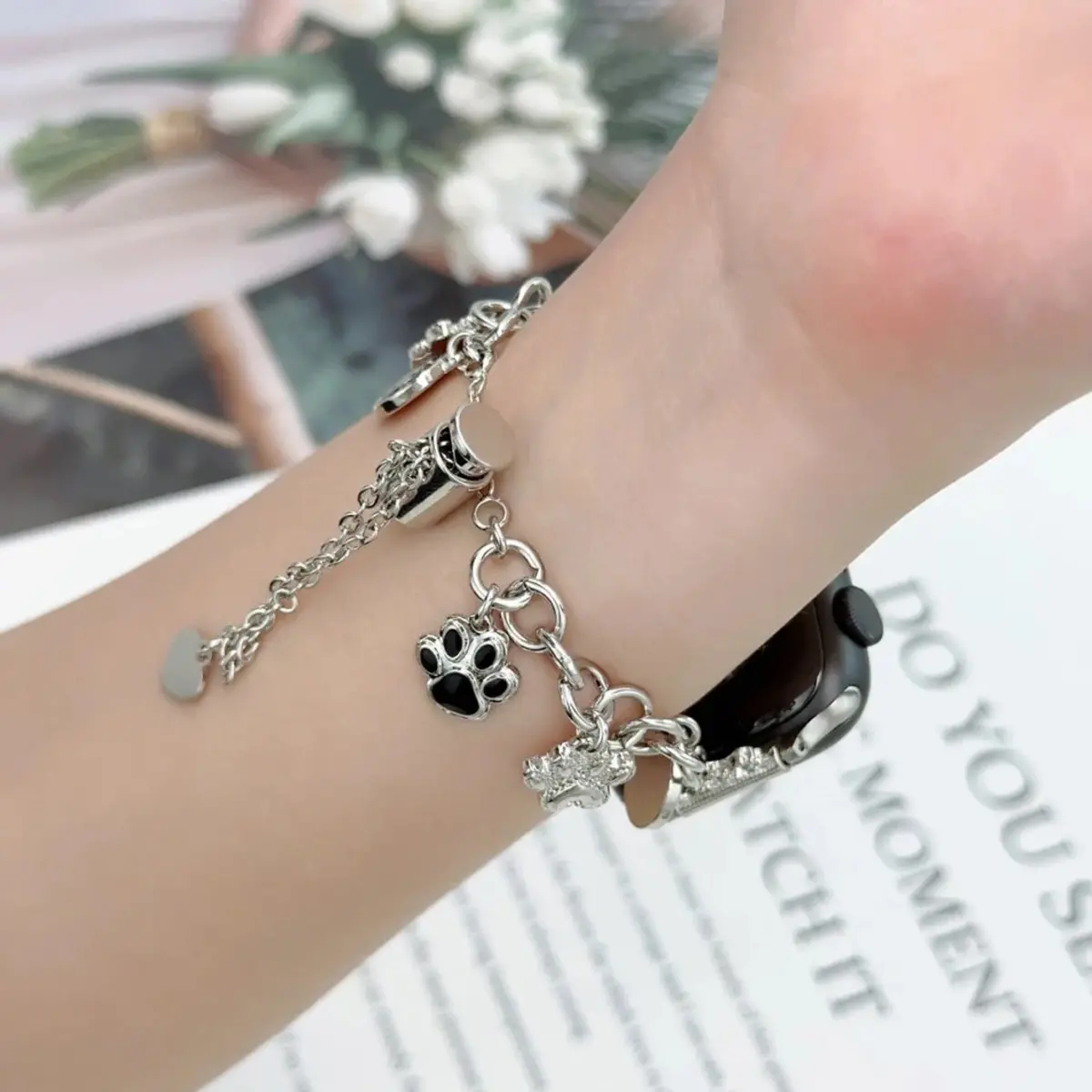 Paw & Charm Couture Steel Bracelet Band For Apple Watch 1