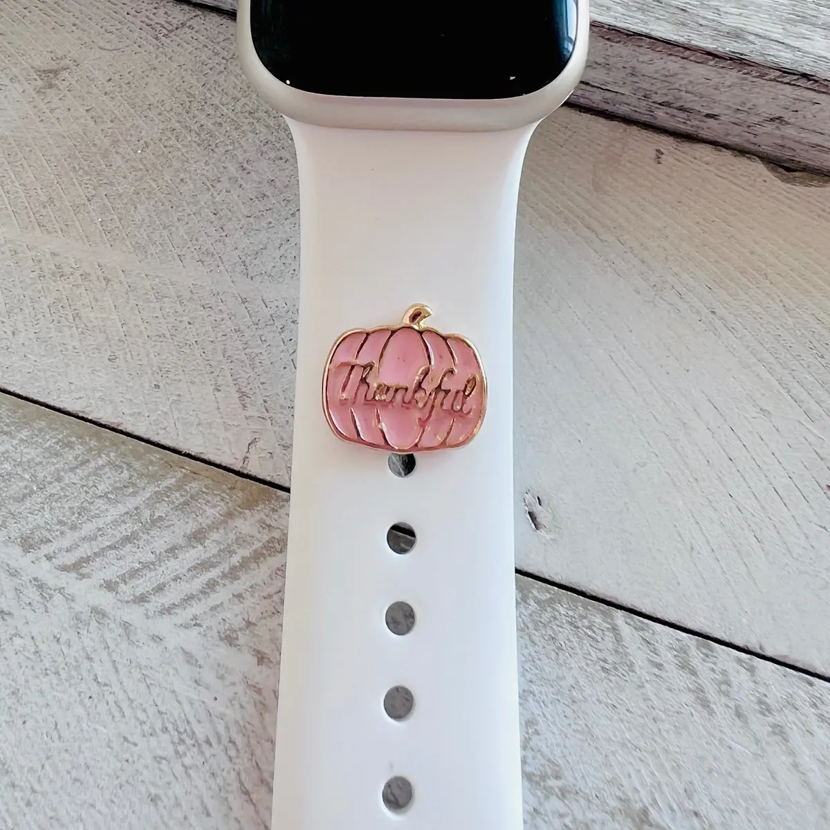 Band Charms 1Pc.  Thankful Pumpkin 1