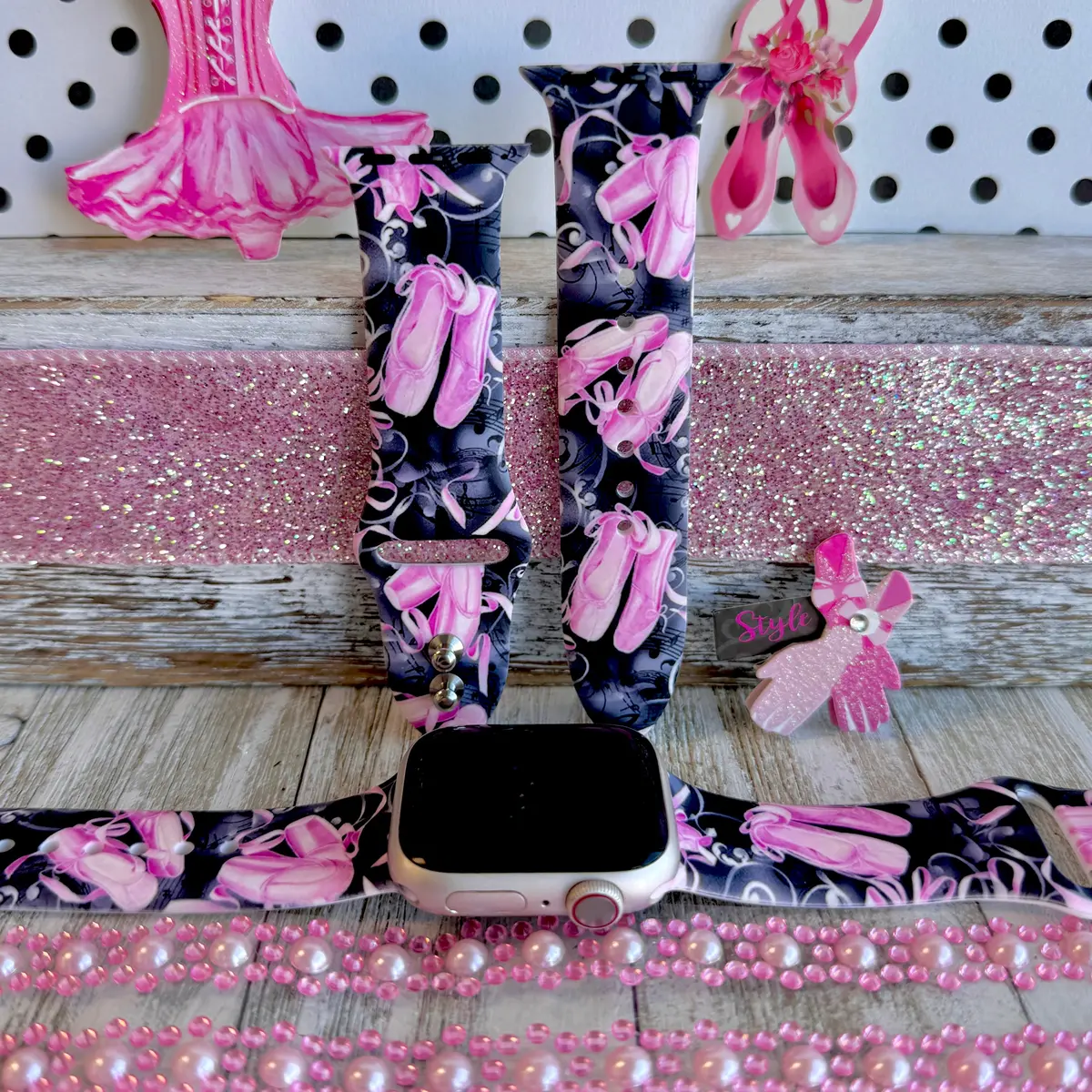 Ballerina Print Silicone Band For Apple Watch 1