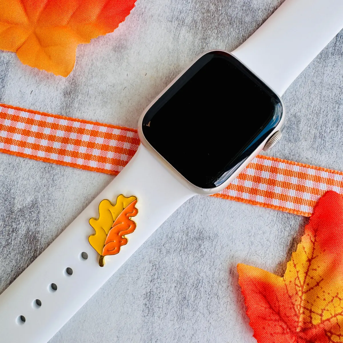 Harvest Leaf Band Charm 1Pc. 1