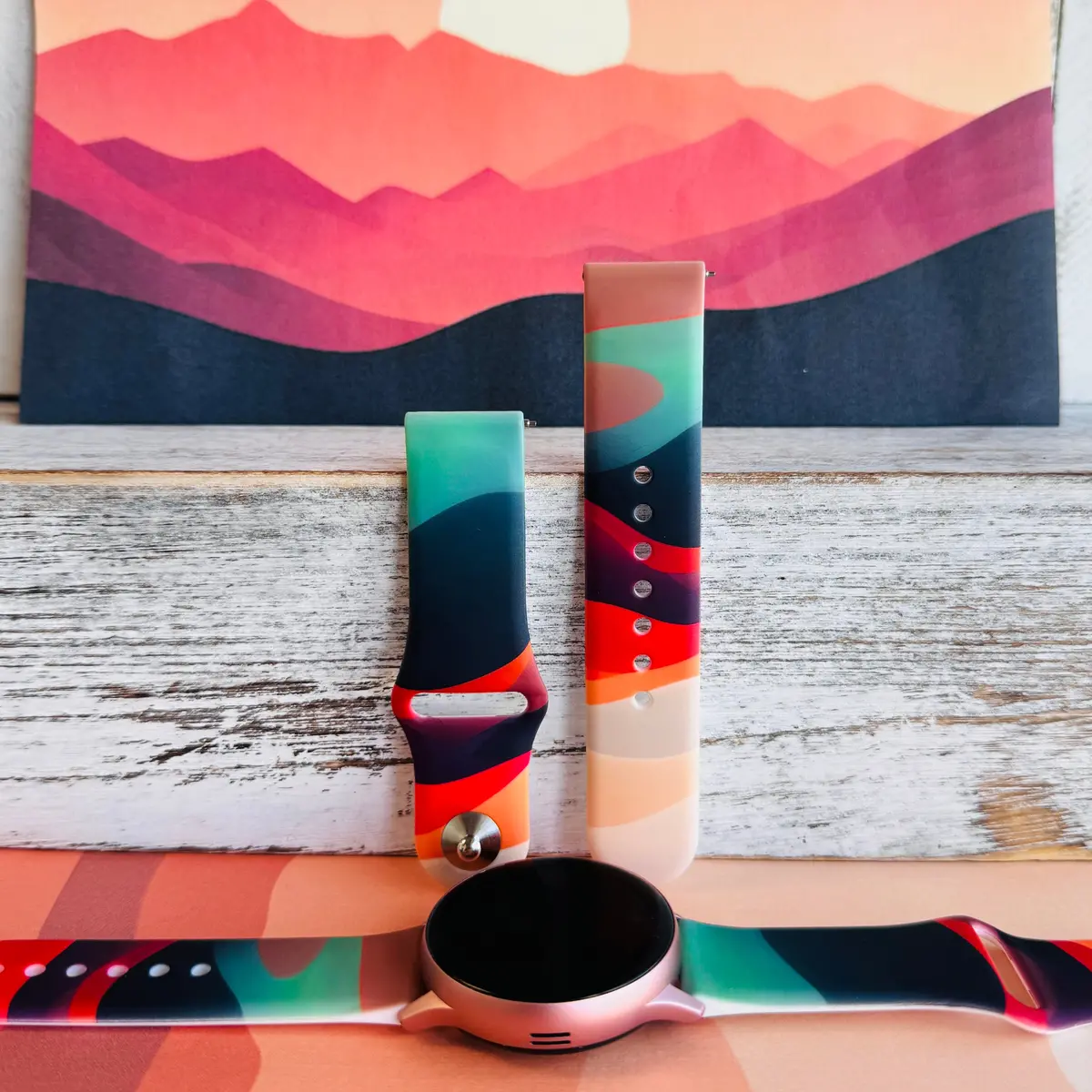 Colorful Dune Delight Print Silicone Band For Samsung Watch 1