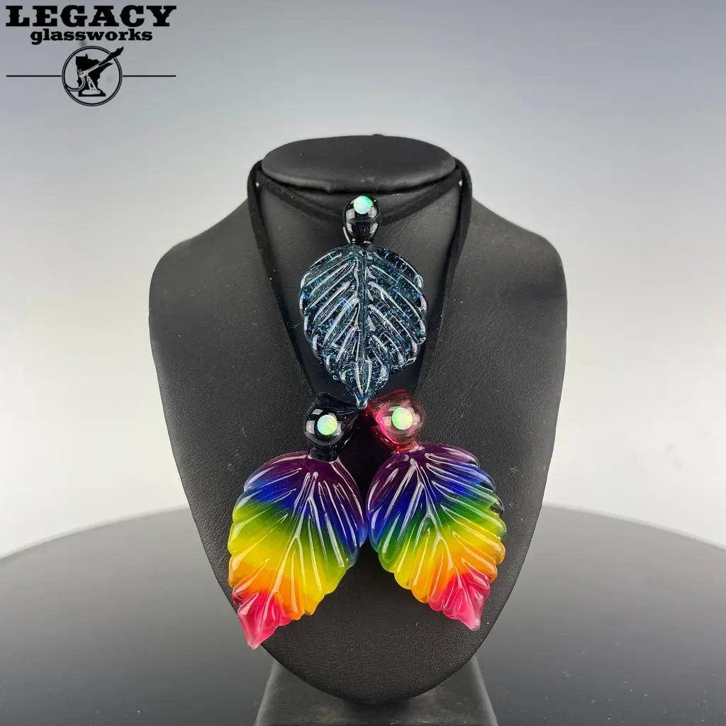 Ptc Glass Leaf Pendants 1