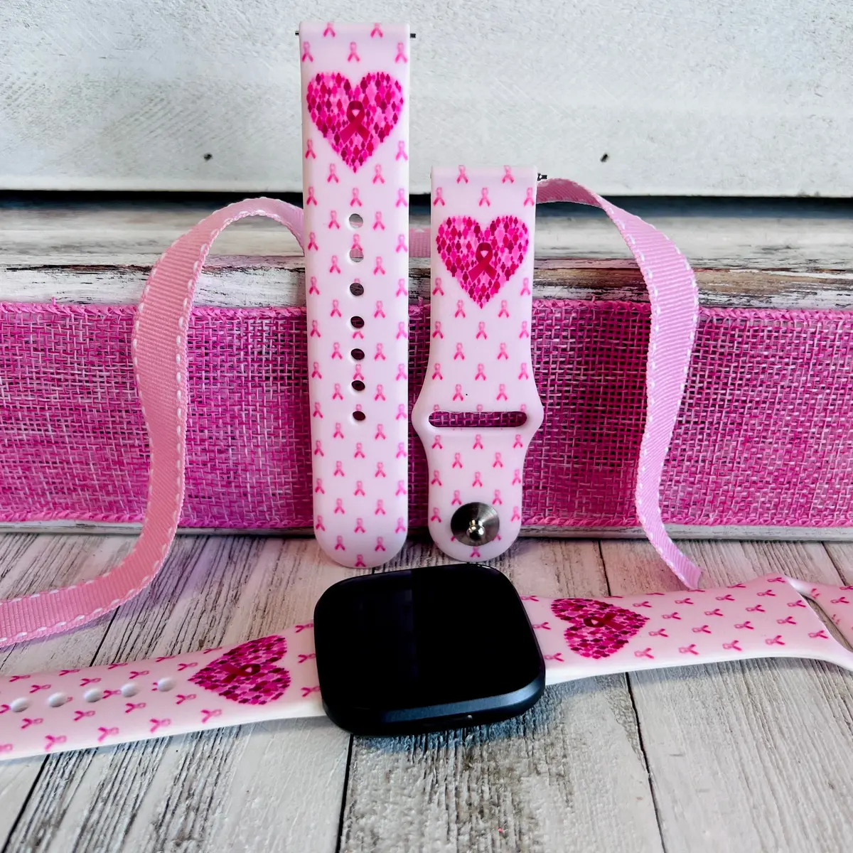 Hope & Love Print Silicone Band For Fitbit Versa 1/2 1