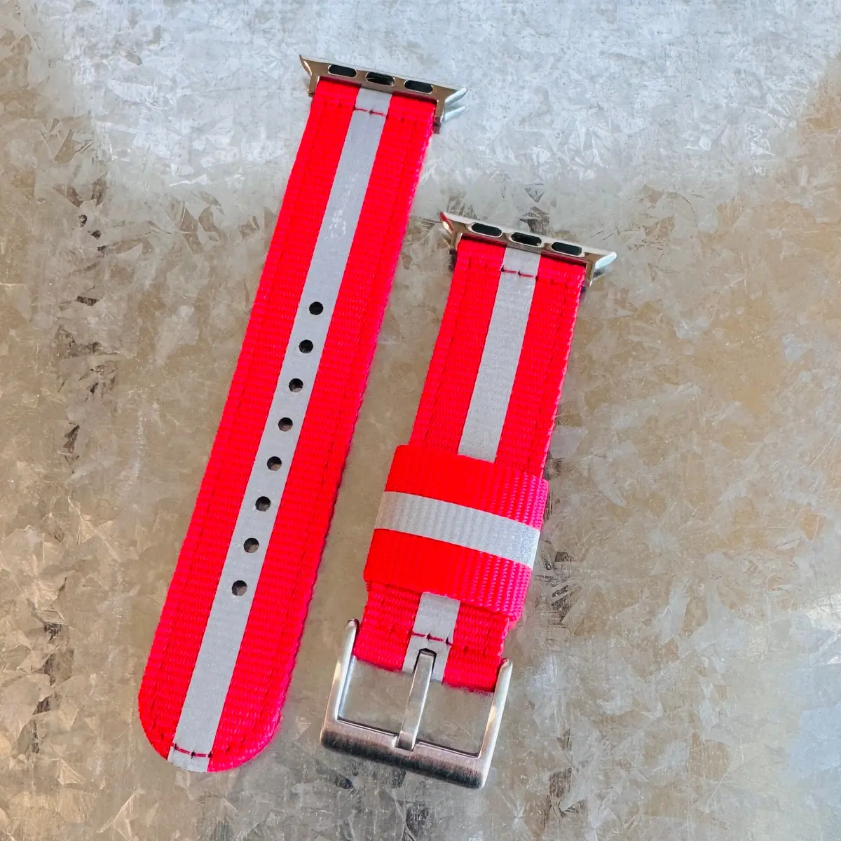 Reflective Braided Nylon Sports Band For Apple Watch Multiple Colors Available 9