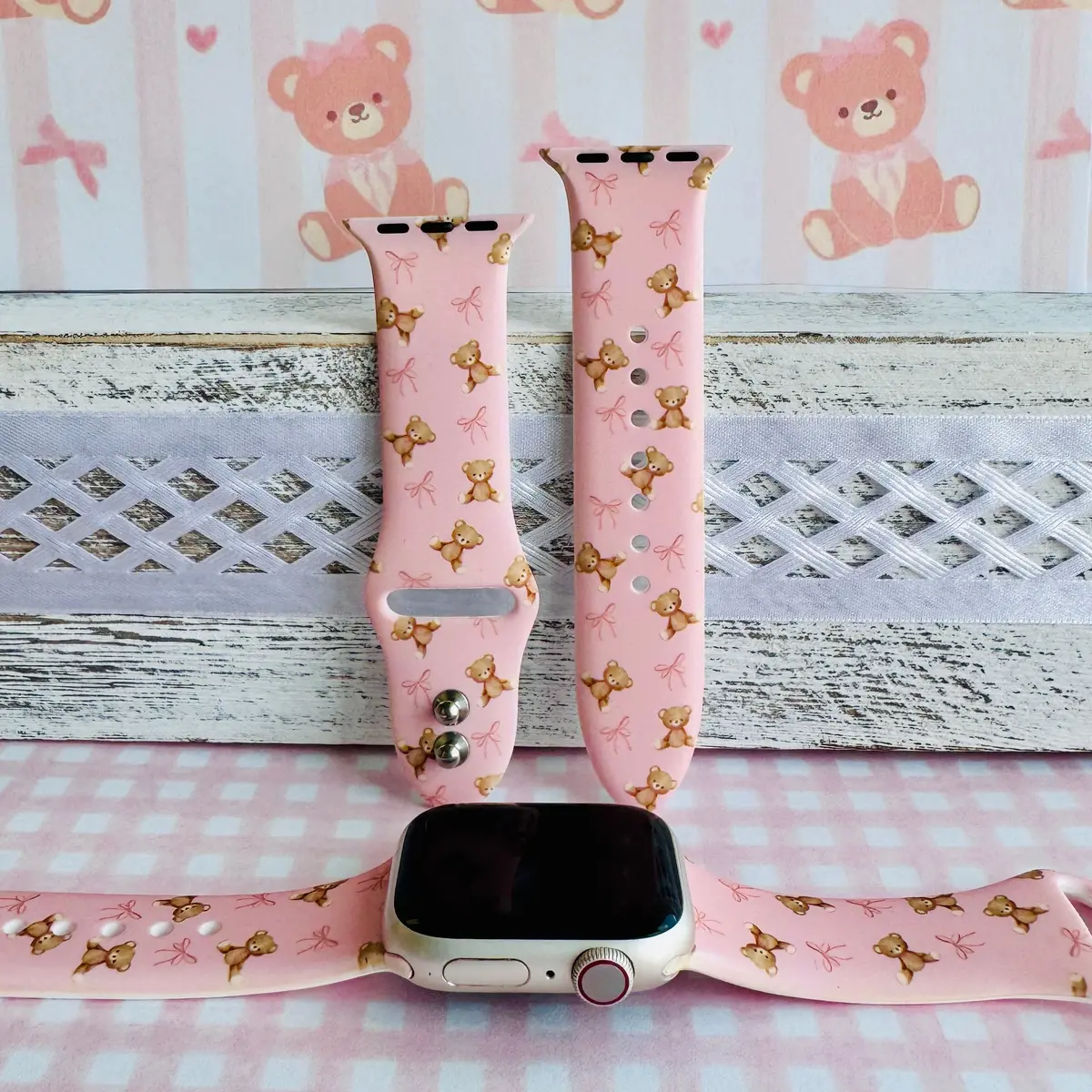 Sugar Bear Crush Print Silicone Band For Apple Watch 1