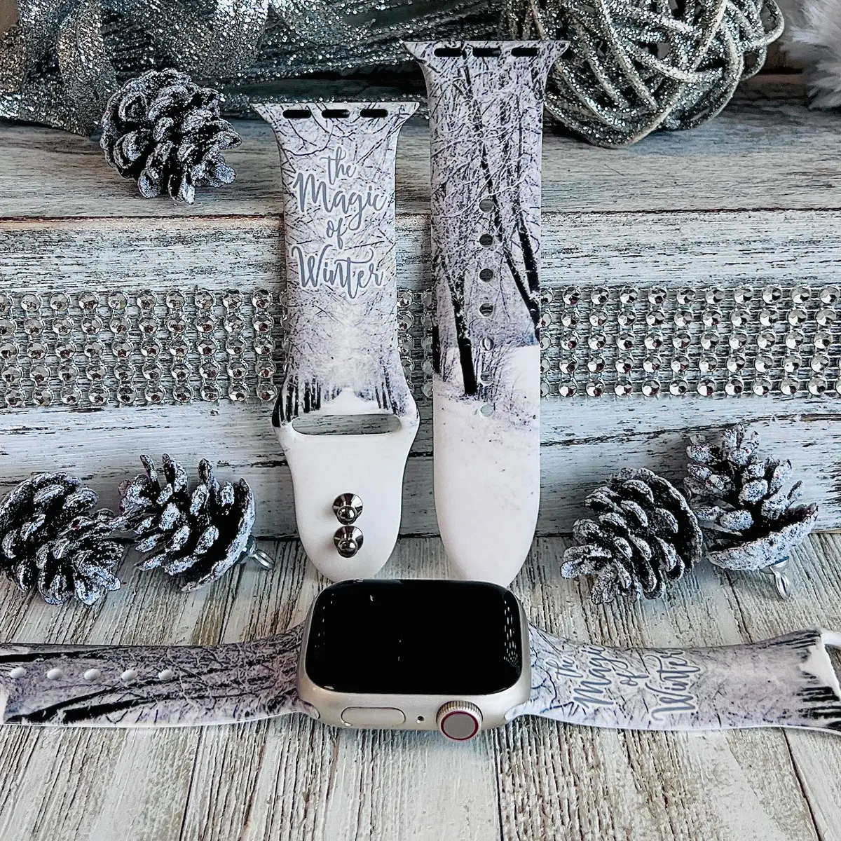 The Magic Of Winter Print Silicone Band For Apple Watch 1