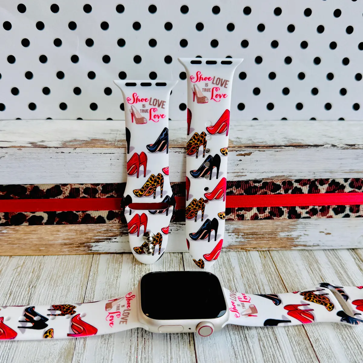 Sassy Stiletto Print Silicone Band For Apple Watch 1
