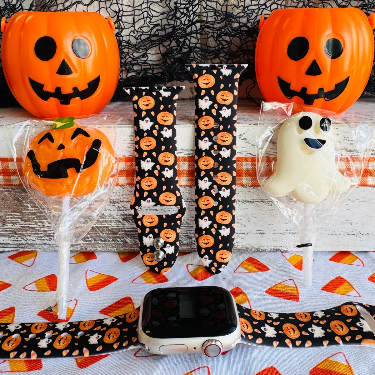 Sweet & Spooky Print Silicone Band For Apple Watch 1