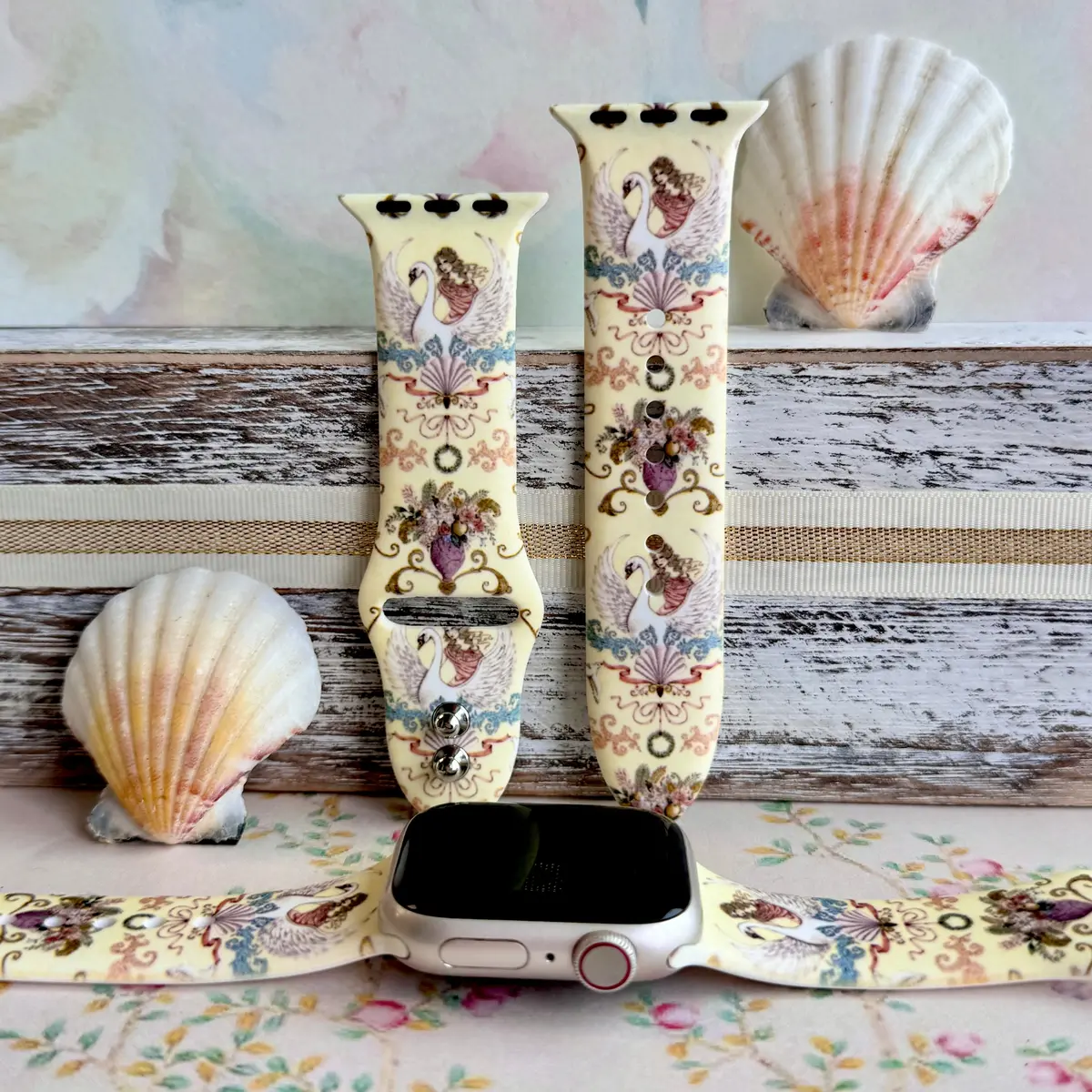 Goddess Print Silicone Band For Apple Watch 1