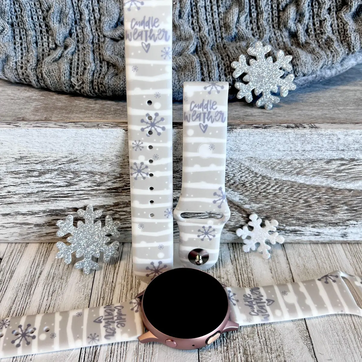 Cuddle Weather Print Silicone Band For Samsung Watch 1
