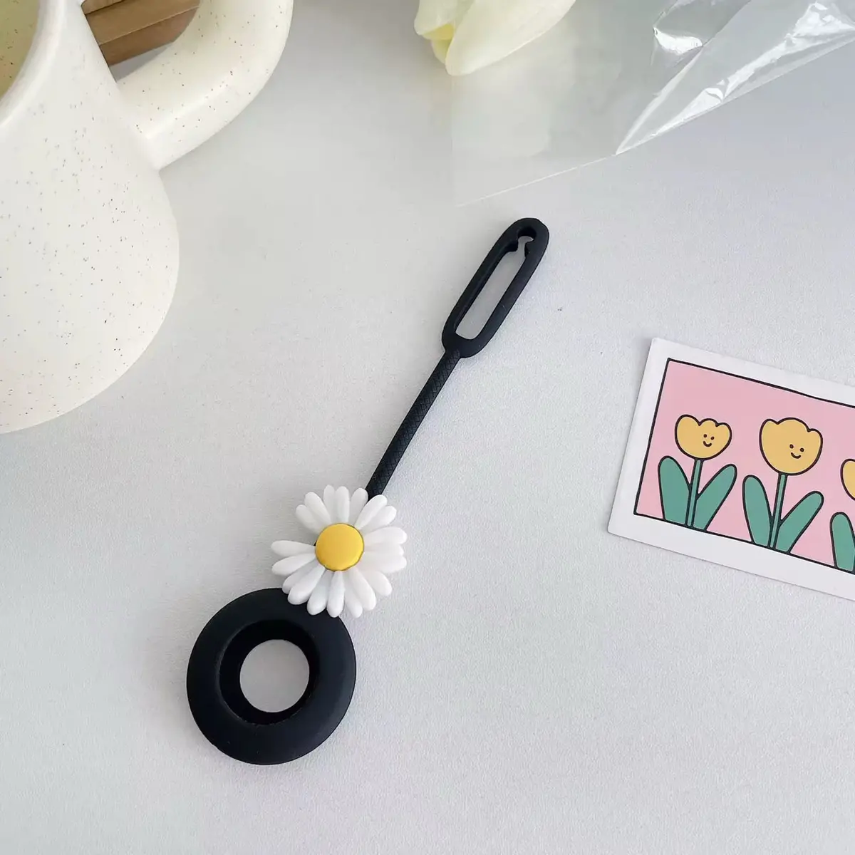 Sweet Daisy Silicone Airtag Holder Multiple Colors Available 1