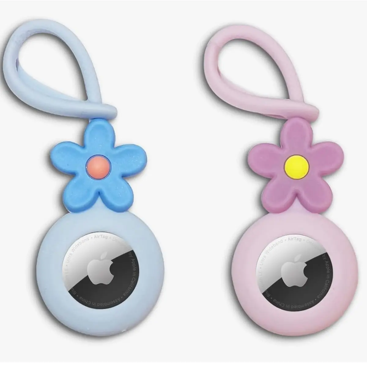 Flower Power Silicone Airtag Holder Multiple Colors Available 1