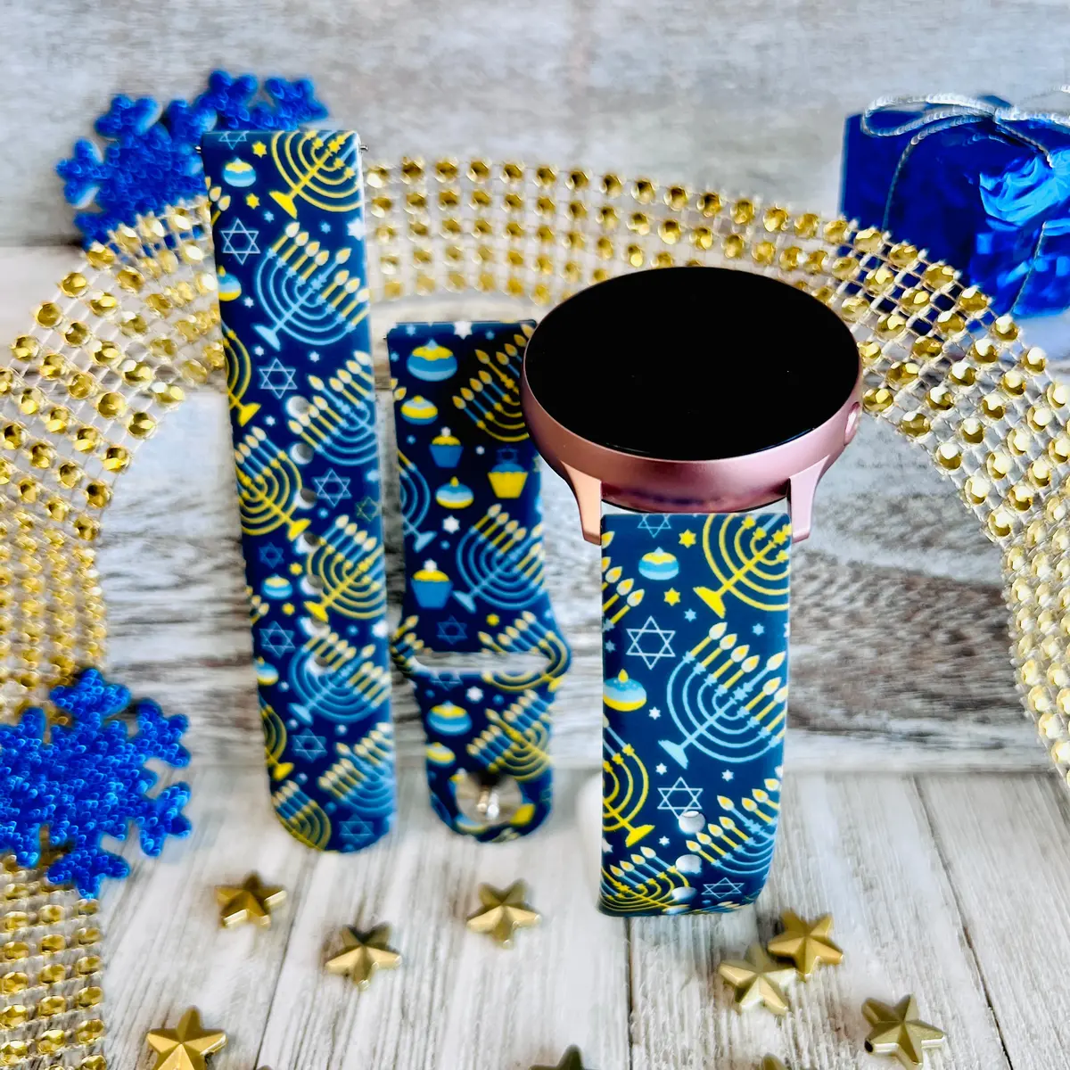 Hanukkah Print Silicone Band For Samsung Watch 1