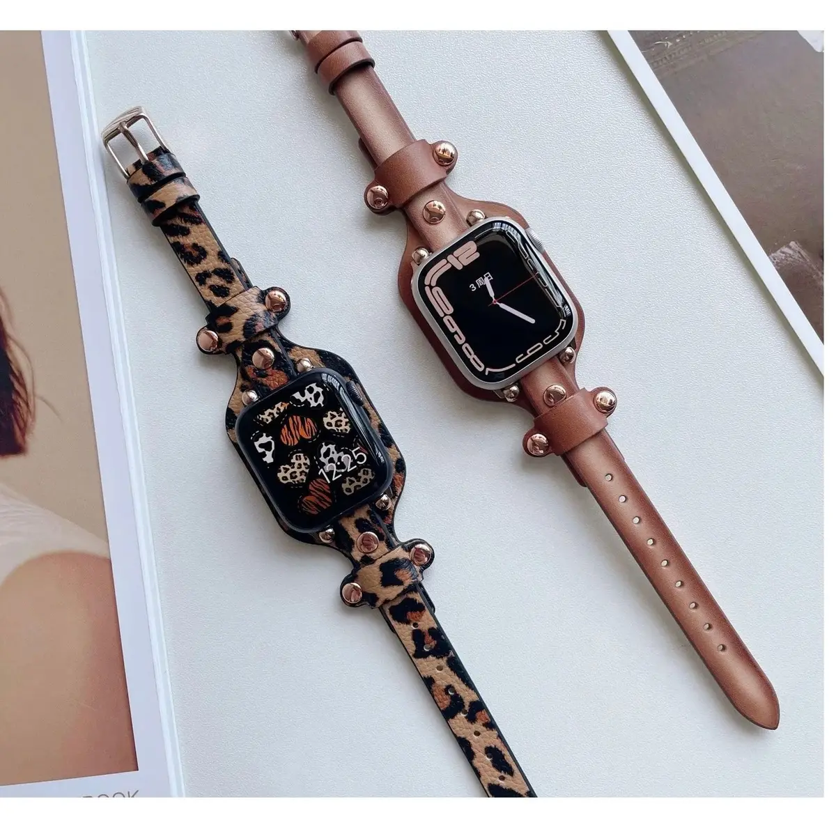 Chic Cuff Couture Leather Bands For Apple Watch Multiple Colors Available 1